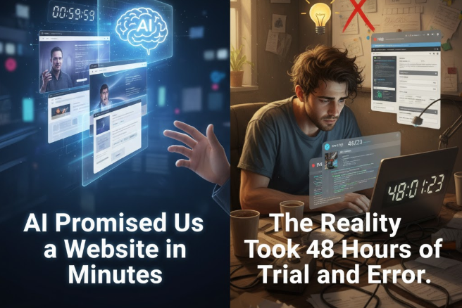AI Promised Us a Website in Minutes. The Reality Took 48 Hours.